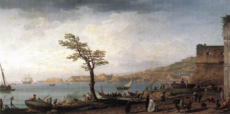VERNET, Claude-Joseph View of Naples uit Norge oil painting art
